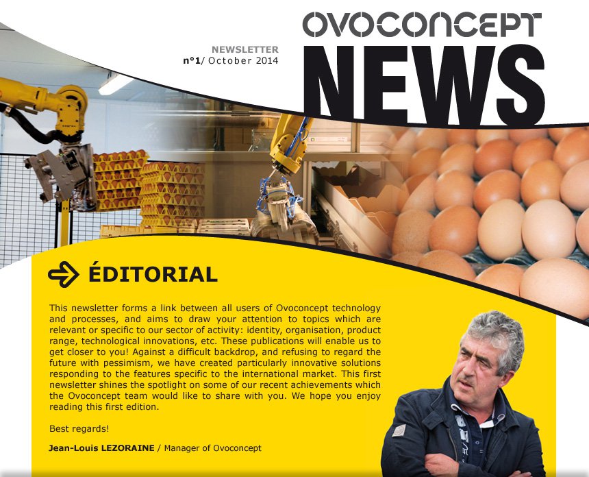 Ovoconcept news - n°1 - October 2014
