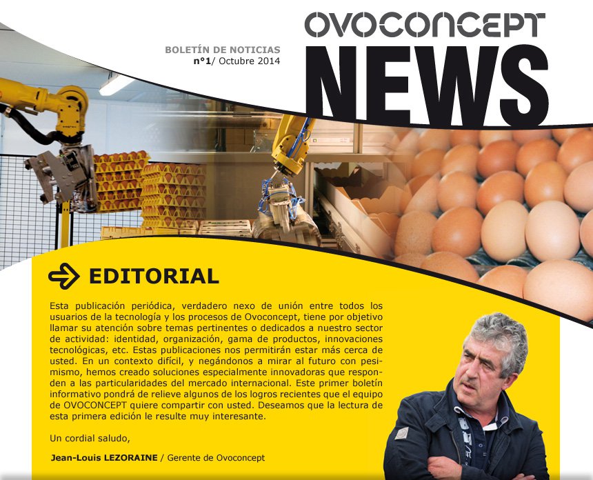 Ovoconcept news - n°1 - Octubre 2014